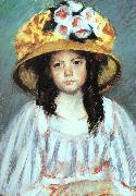 Mary Cassatt Fillette au Grand Chapeau Norge oil painting reproduction